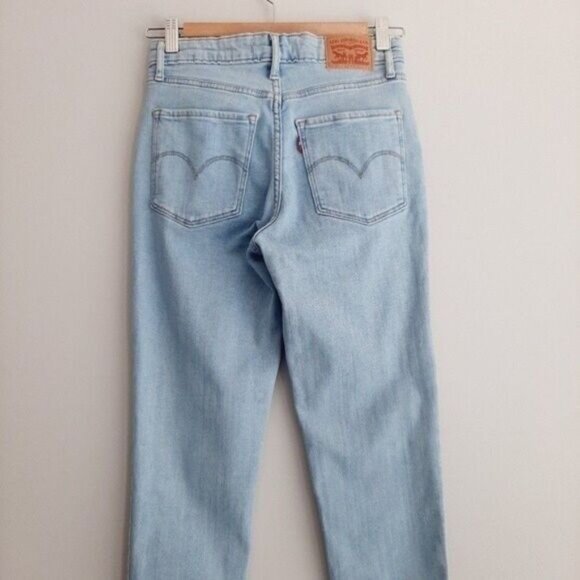 LEVI'S 721 High Rise Skinny Light Blue Wash Sz 25 - Picture 10 of 16